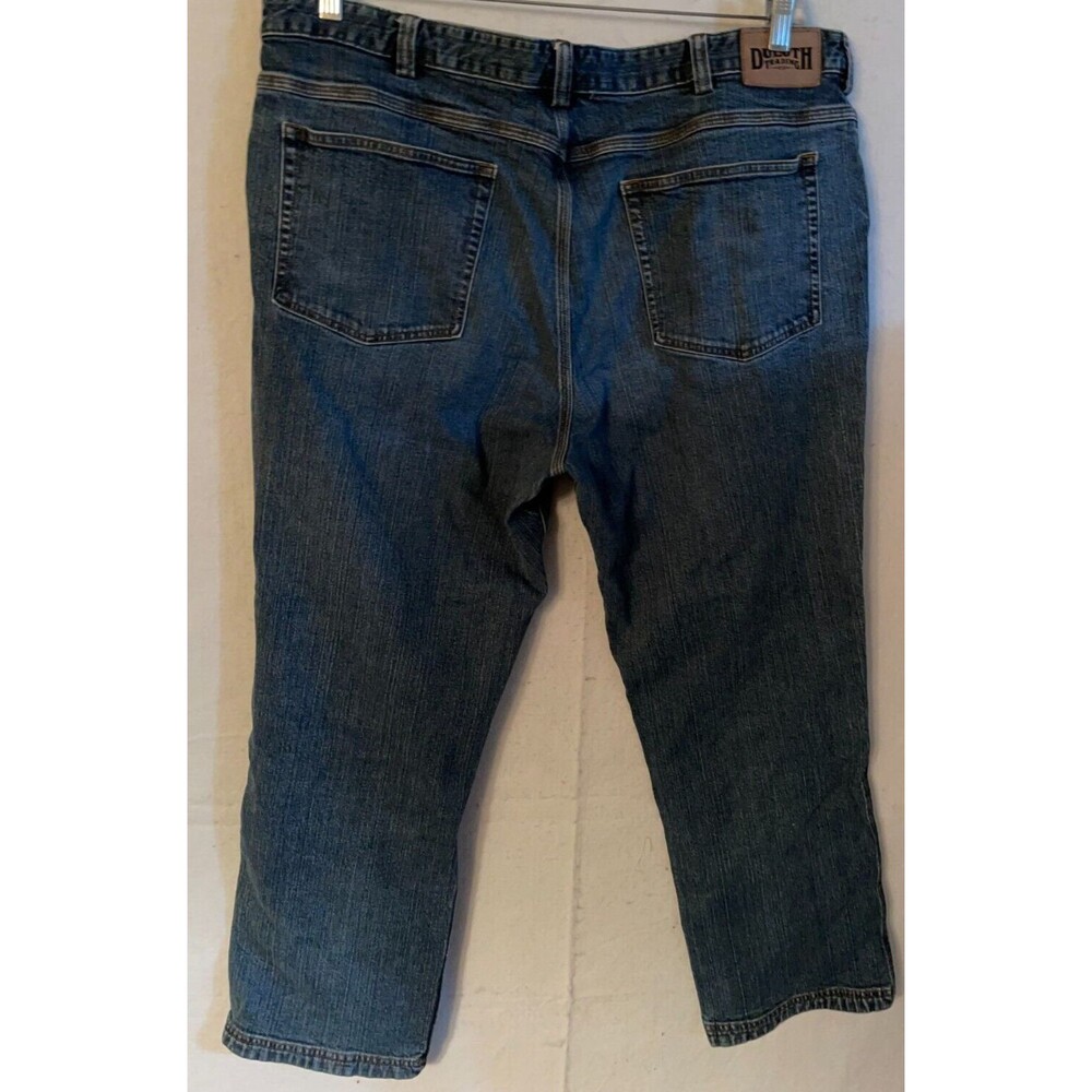 Duluth Trading Co Pants Mens 42x30 Blue Flex Ballroom Jeans Denim Workwear New